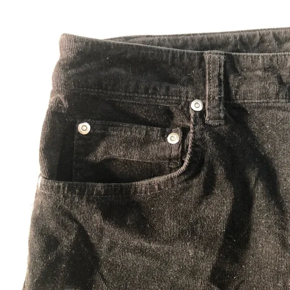 Jones New York Sport Black Crushed Velvet High Rise 100% Cotton Pant - Picture 5 of 7